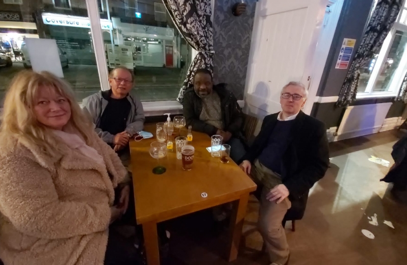 Members in the Hop Inn Pub