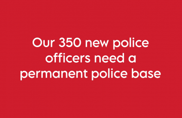 Our new police officers need a base, will you help?